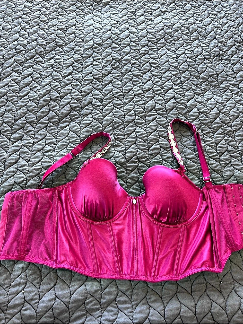 Victoria's Secret Very Sexy Push-Up Satin Corset Top Pink
